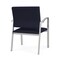 Lesro Newport Wide Guest Chair Metal Frame, Silver, OH Navy Upholstery NP1201 - alternate 3